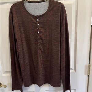 Men's Brown Long Sleeve Shirt